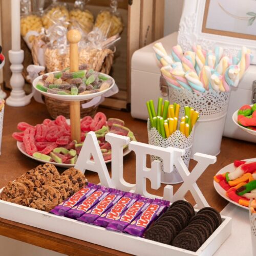 Decoración para Comuniones con las chuches que mas os gusten.